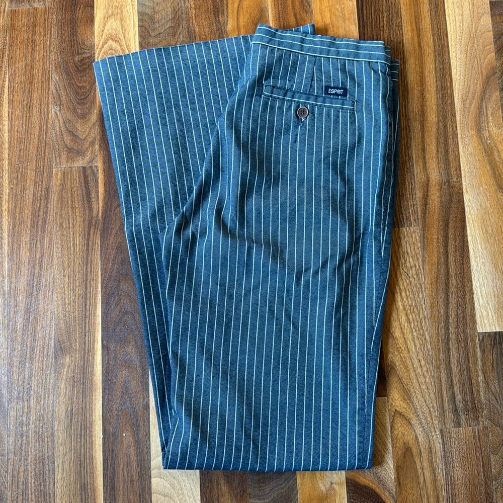 Esprit pinstripe pants slacks flares size 3